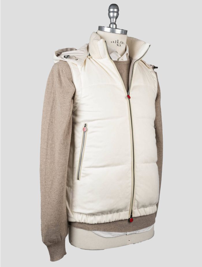 【送料&関税込】Kiton Silk Cashmere Vest Kiton Sleeveless Cardigan Gray Cashmere Silk V-Neck Vest EU