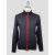 Kiton Blue Cotton Lyocell Coat RED-STITCH KCZ9 1