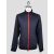 Kiton Blue Cotton Lyocell Coat RED-STITCH KCZ6 1