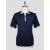 Fioroni Blue Cotton Polo Half Zip 1