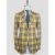Cesare Attolini Yellow Blue Wool Linen Blazer 1