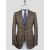 Cesare Attolini Brown Blue Wool Silk Blazer 1