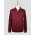 Isaia Burgundy Wool Sweater Polo Half Zip 1