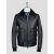 Isaia Black Leather Shearling Coat 1