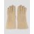 Isaia Beige Leather Shearling Gloves 1