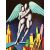 Mark Kostabi Mark Kostabi Multicolor Painting 130x100 Cm Multicolor 000