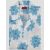 Isaia Isaia White Light Blue Linen Short Sleeve shirt White / Light Blue 000