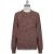 Kiton Kiton Burgundy Beige Vicuna Sweater Crewneck Burgundy / Beige 000