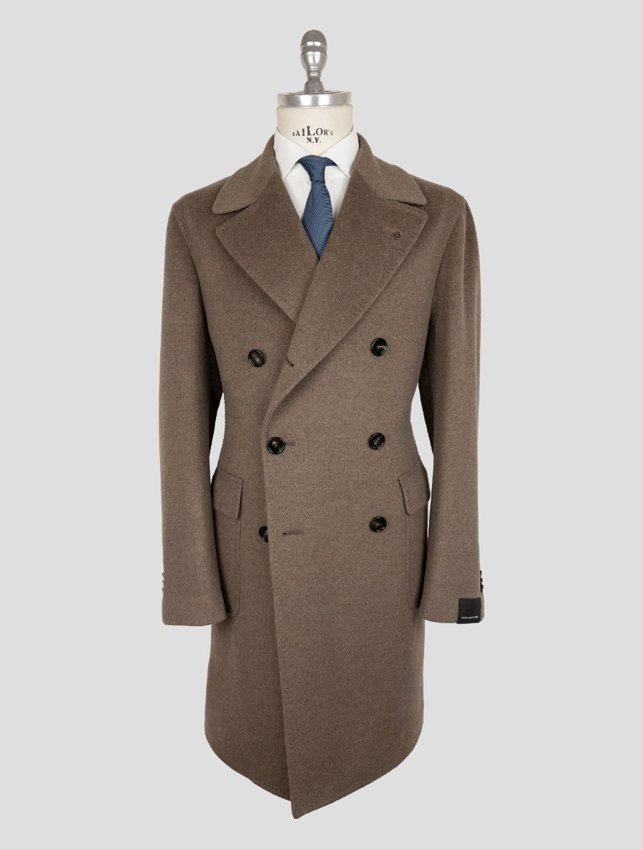 Tagliatore Taupe Cashmere Overcoat